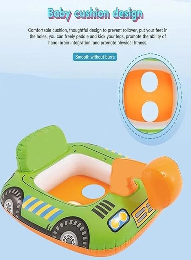 SOLDRIGHT SHOP Bulldozer Pool Ring for Kids | Sturdy Inflatable Float with Playful Bulldozer Design | Great for Summer Pool Fun | Ideal for Ages 1-6, Safe & Comfy Water Toy (1 Pcs.e) - Image 4